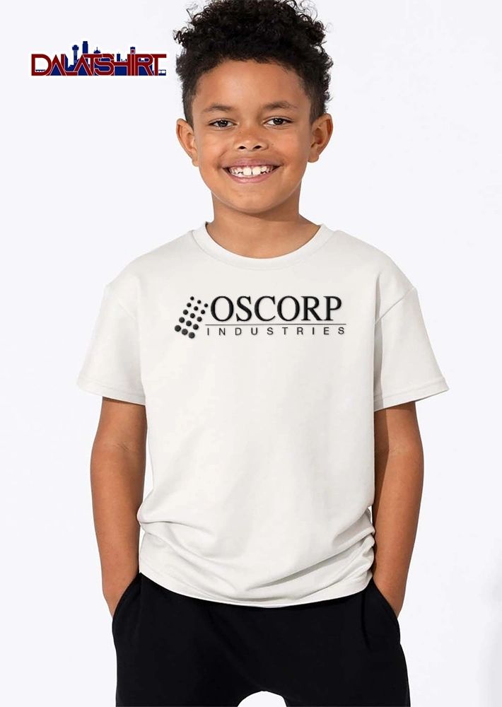 Oscorp Industries Black Slanted Dotted Grid Logo Line Art shirt