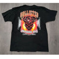 Flame Skull Biker Graphic T-Shirt Black Vintage Style Streetwear Tee