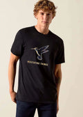 Hesitating Things Golden Hummingbird Flying Line Art Sketch shirt