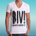 T-shirt Man V Neck Sentence Gomorra " Biv ! " Gift Idea Road To Happiness