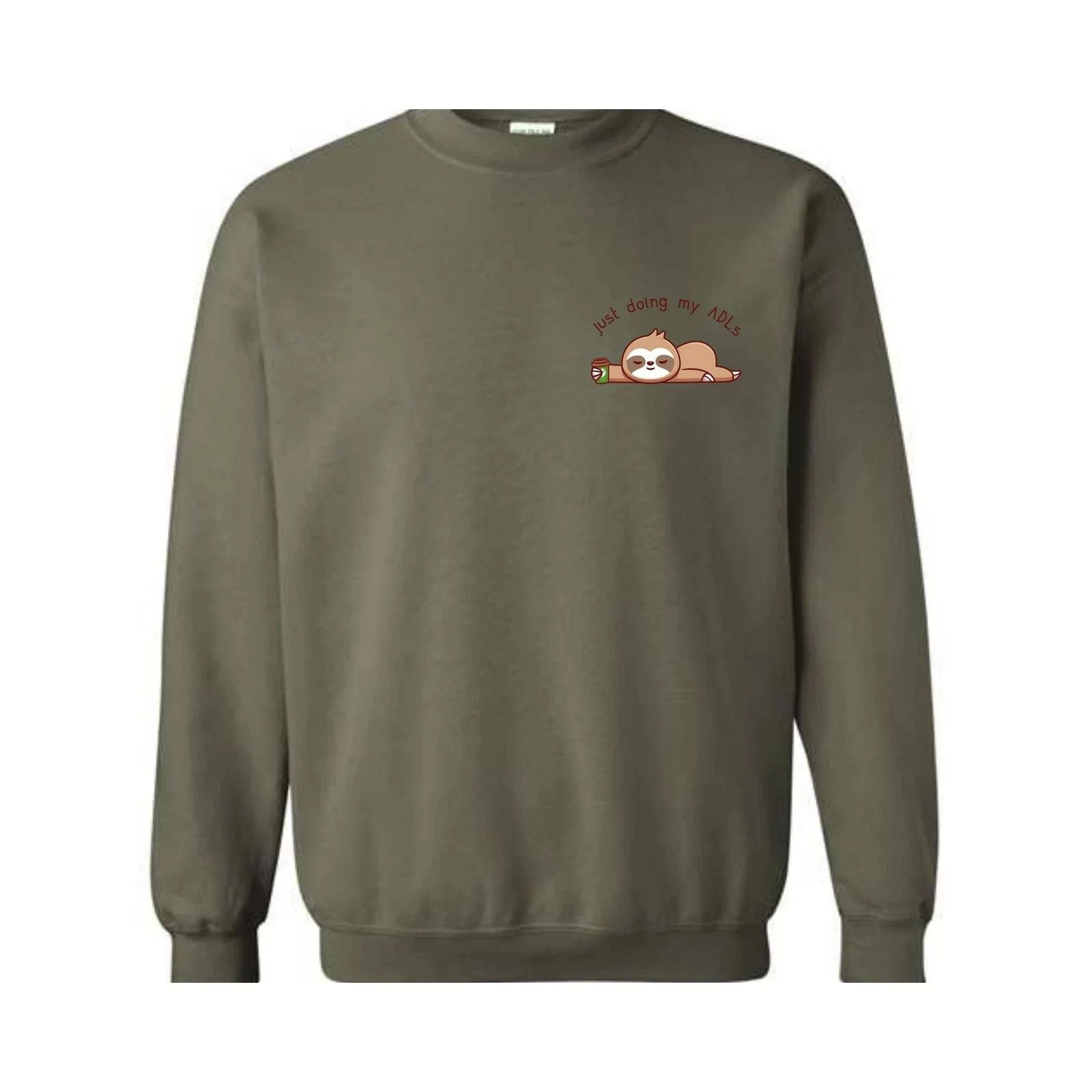 Cute Sloth Sleeping Sweatshirt, Funny Sloth , Sloth Lover Tee, Funny Animal Swea