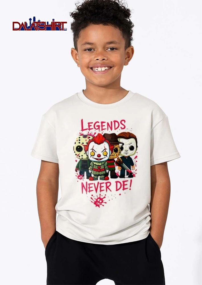Legends Never Die Cartoon Chibi Horror Movie Villains Splatter shirt