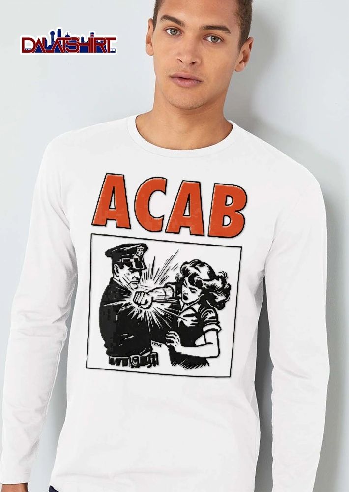 Acab Krime Vintage Comic Police Officer Cap Fist Punch Art shirt