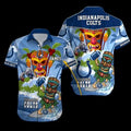 Personalized Indianapolis Colts Tiki Blue Thunder Aloha Shirt