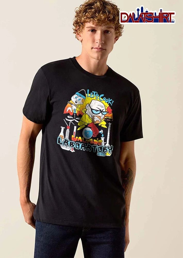 Lets Cook Walters Laboratory Cartoon Caricature Chemists Labware Rv shirt