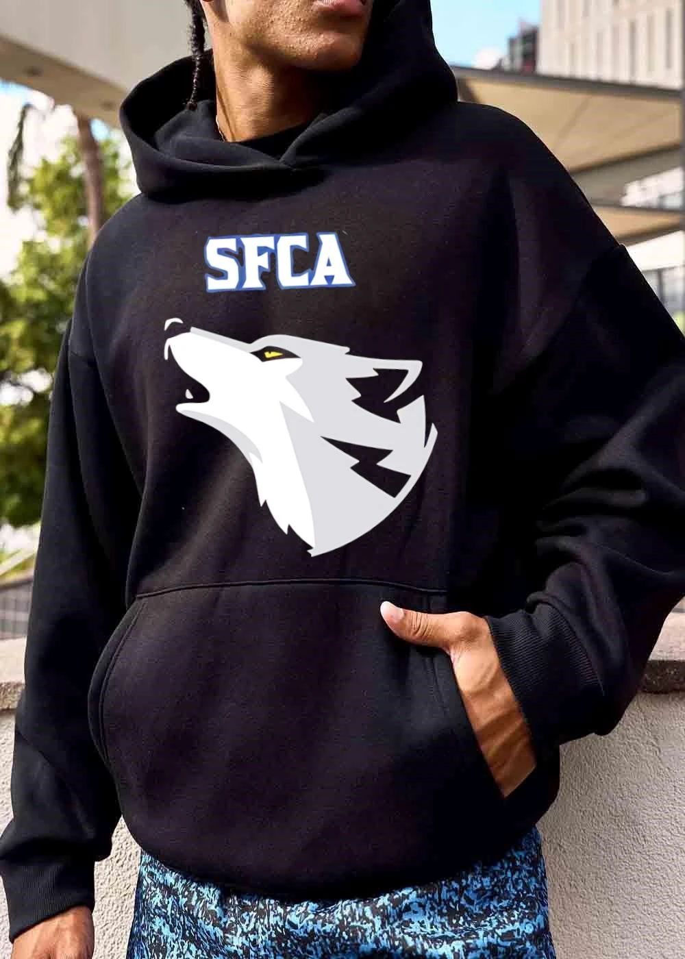 Sfca Howling Grey And White Wolf Head Side Profile Mascot Logo shirt
