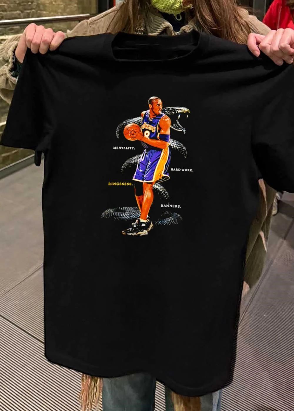 Kobe Bryant Mentality Hard Work Ringssss Banners Los Angeles Lakers T-Shirt