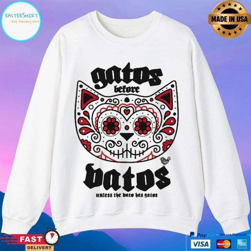 Gatos Before Vatos Dia De Los Meow Tos Ringer T-shirts