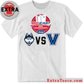 US college basketball between UConn Huskies and Villanova Wildcats Logo Shirt