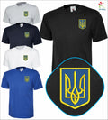 UKRAINE Emblem PUCK FUTIN Embroidered Ukraine Flag Men T Shirt Patriotic T Top