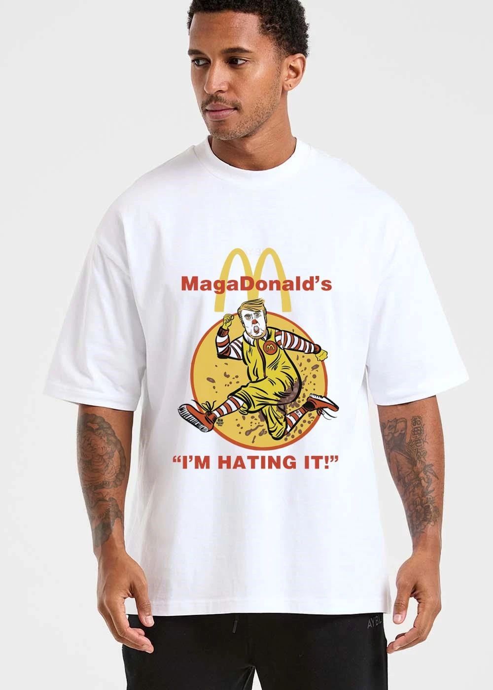 Magadonalds Im Hating It Brian Walsby 2026 Donald Trump Clown Caricature Running shirt