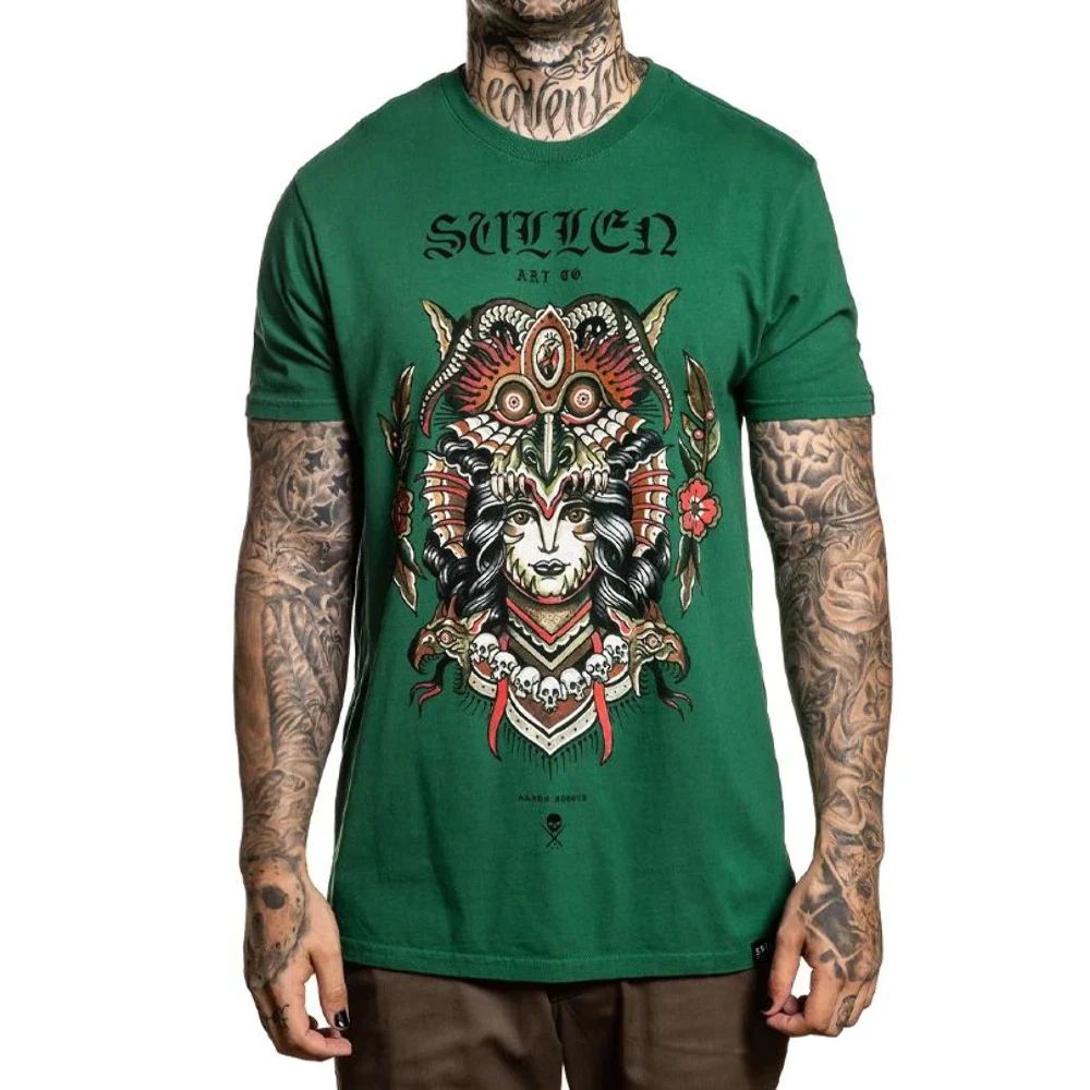 Sullen Art Collective Jade Mermaid Premium Fit Mens T-Shirt Tattoo Art