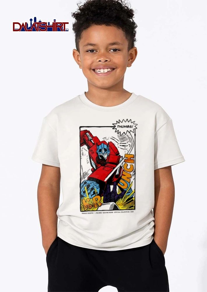 Transformers Thumbs Krunch Second Form 2026 Optimus Prime Comic Book Punch shirt