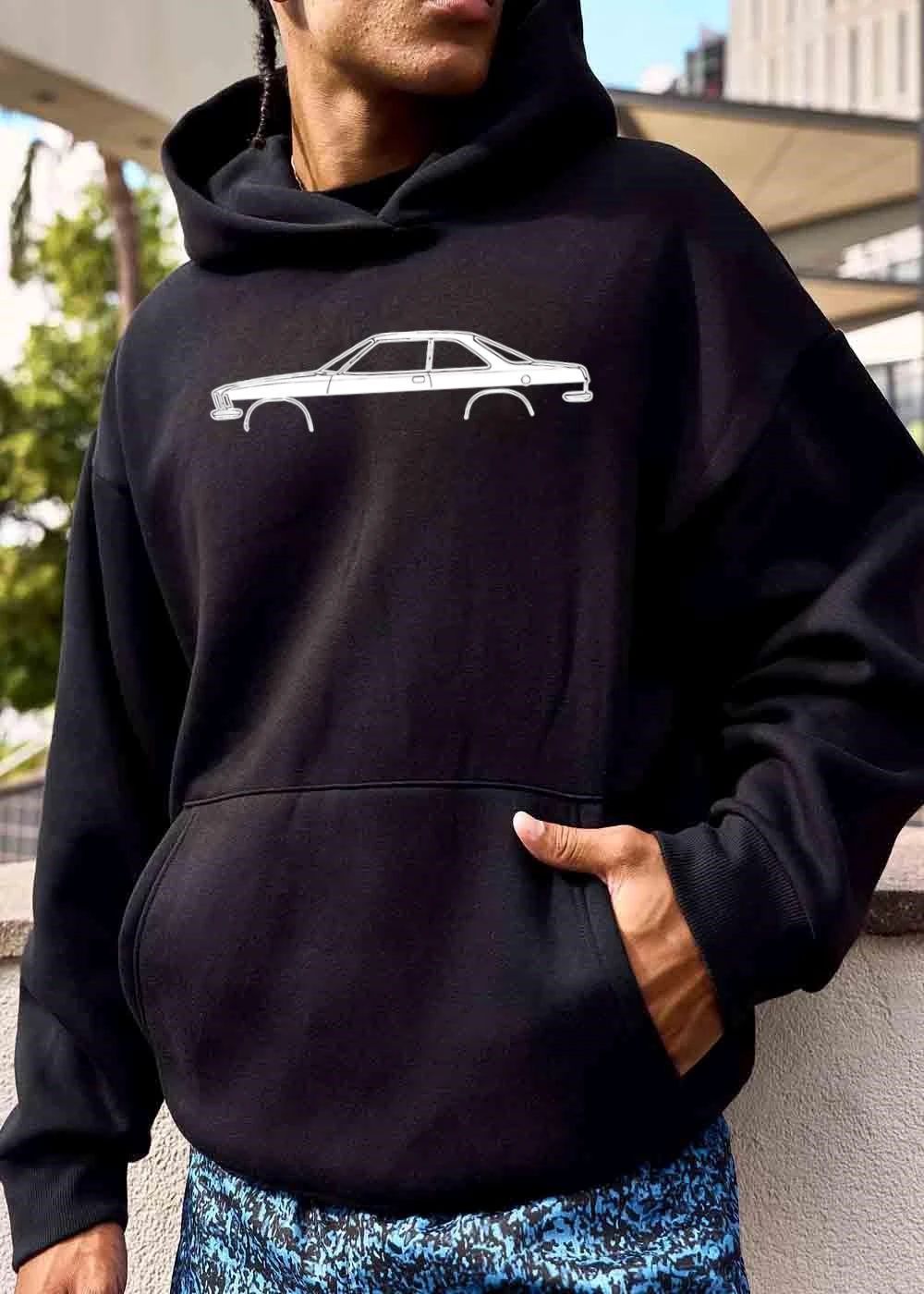 Retro Vintage Classic Coupe Car Side Profile White Line Art shirt