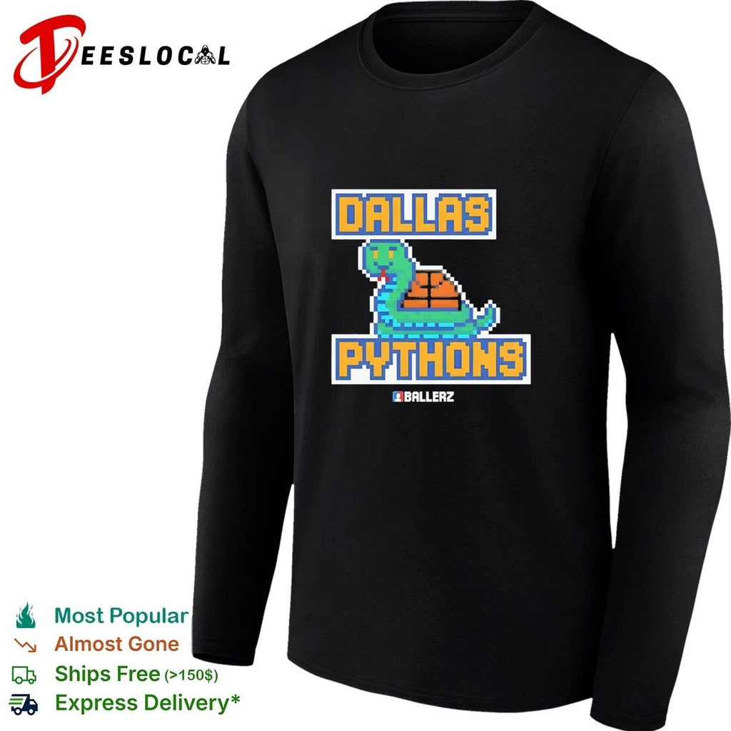 Dallas Pythons Ballerz basketball pixel art T-shirt