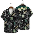 Oakland Athletics Black Tropic Hawaiian Shirt