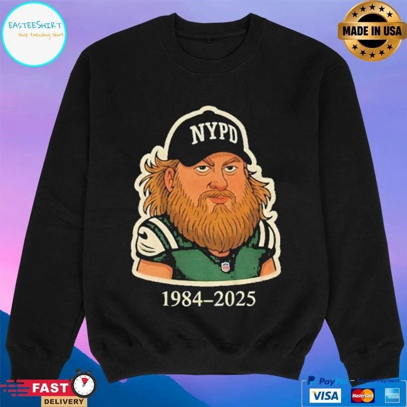 Nypd Legend Nick Mangold Cartoon New York Jets Tribute 1984 2025 Football T-shirts