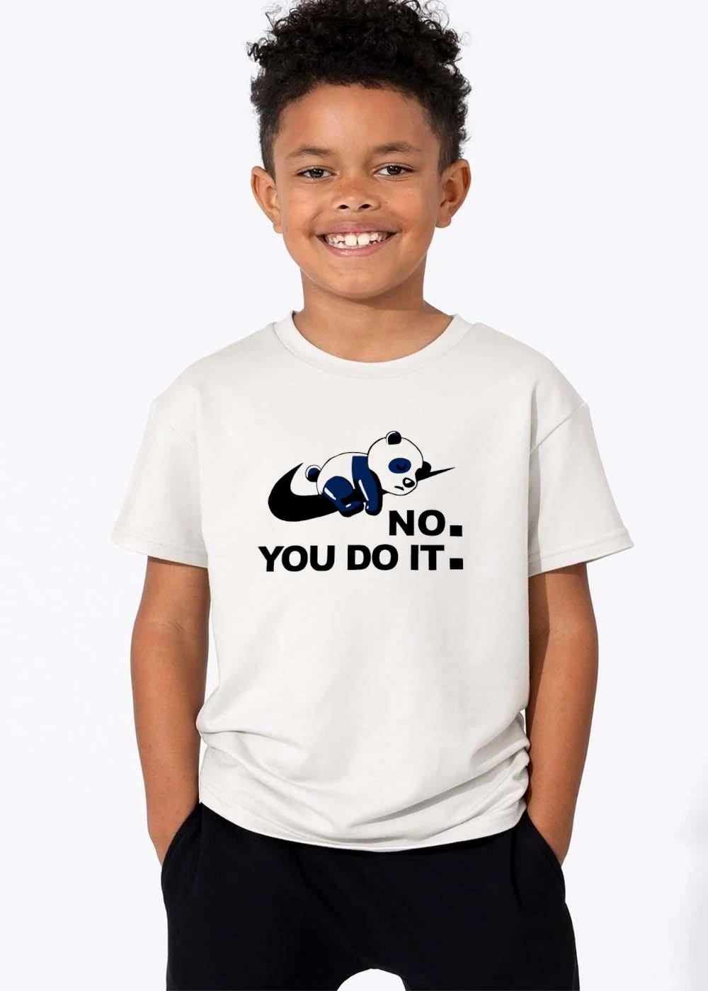 No You Do It Cartoon Sleeping Panda On Swoosh Logo shirt