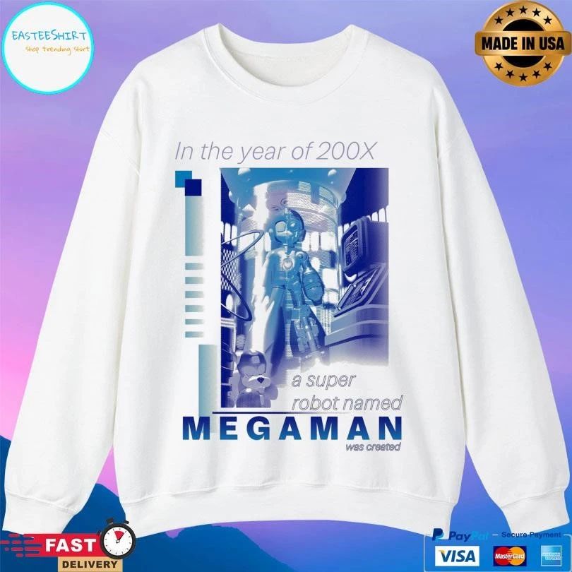 In The Year Of 200x A Super Robot Named Megaman Was Created T-shirts