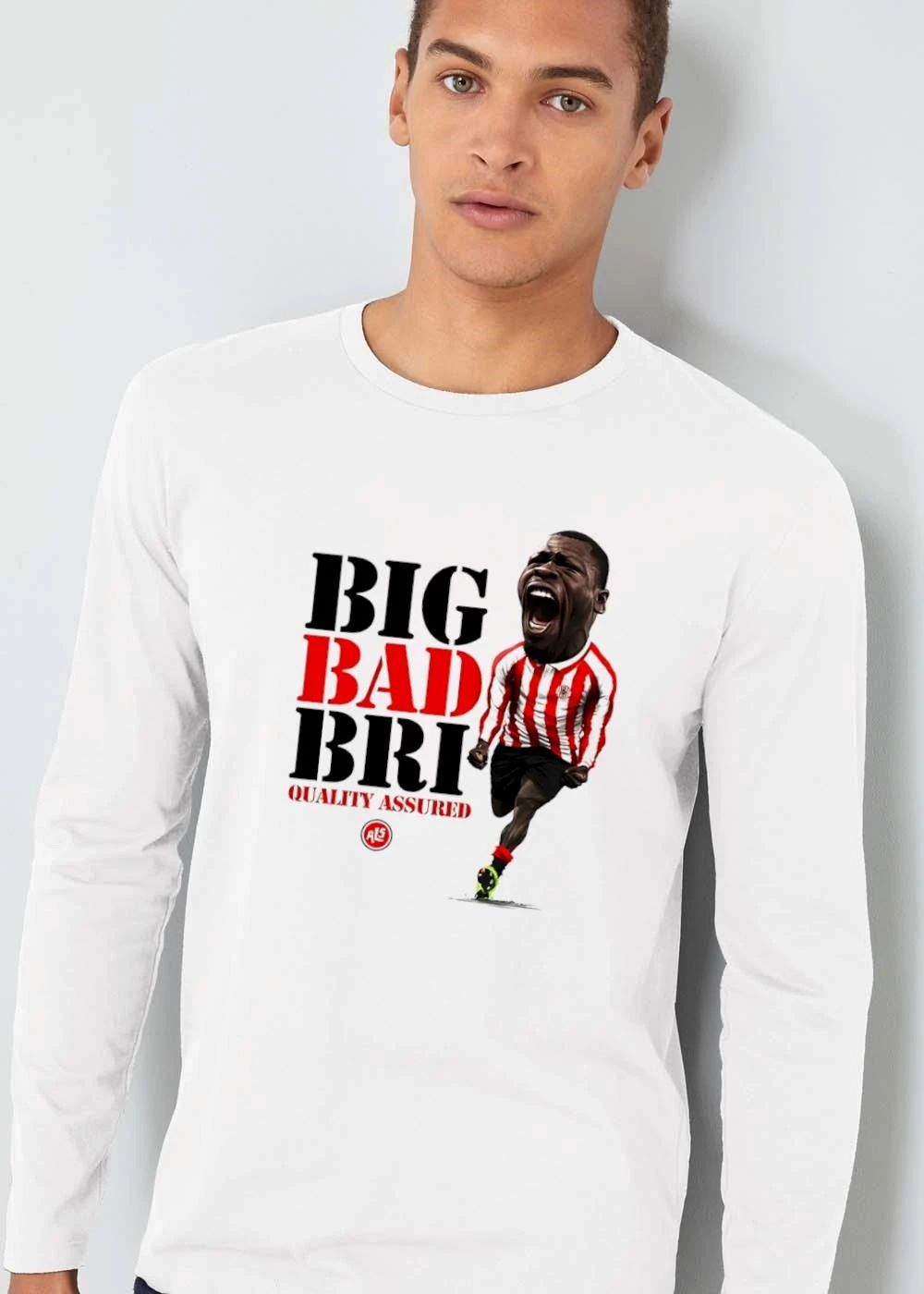 Als Big Bad Bri Quality Assured Caricature Footballer Screaming Striped Kit shirt