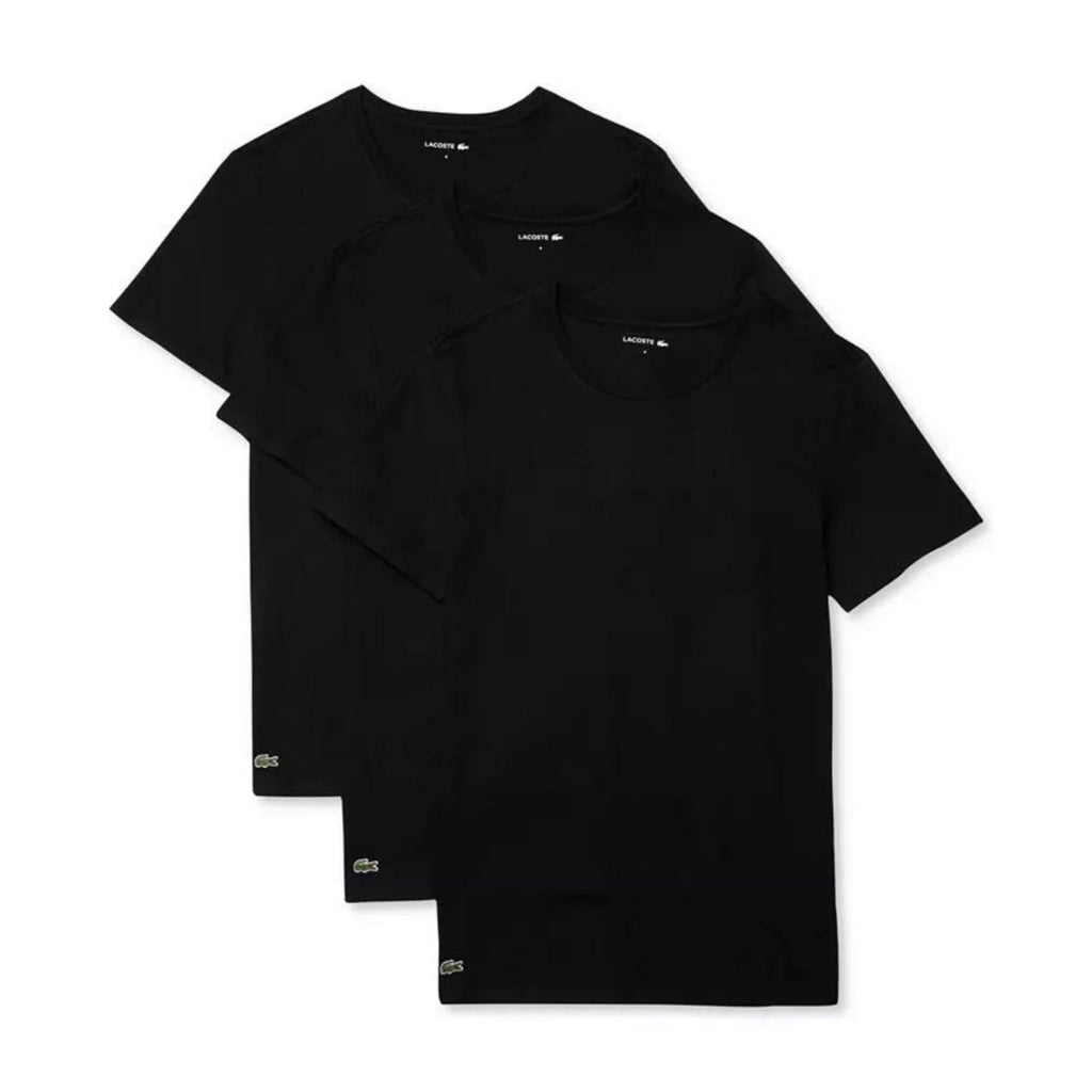 Lacoste - 3-Pack Crew Neck Slim Fit T-shirts (Black)
