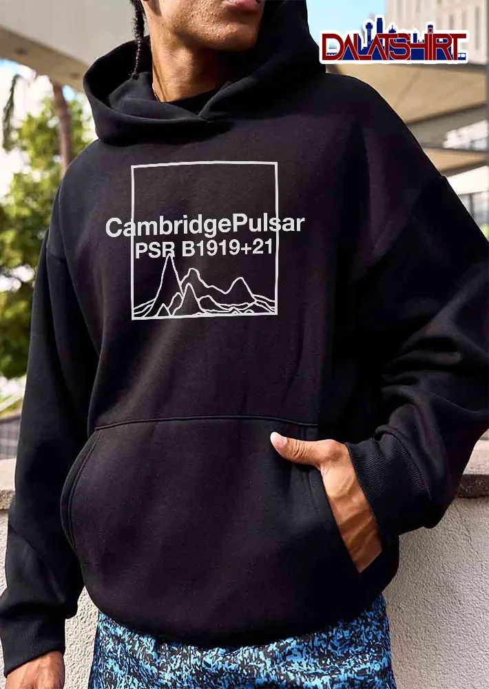 Cambridge Pulsar Psr B1919 21 White Frame Stacked Wave Signal Line Art shirt