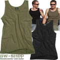 BRANDIT TANK TOP ARMY UNDERSHIRT OLIVE & BLACK COTTON ARMPIT SHIRT MUSCLE SHIRT