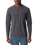 Bass Outdoor Men's Long Sleeve Ribbed T Shirt Sz Medium In Caviar Gray