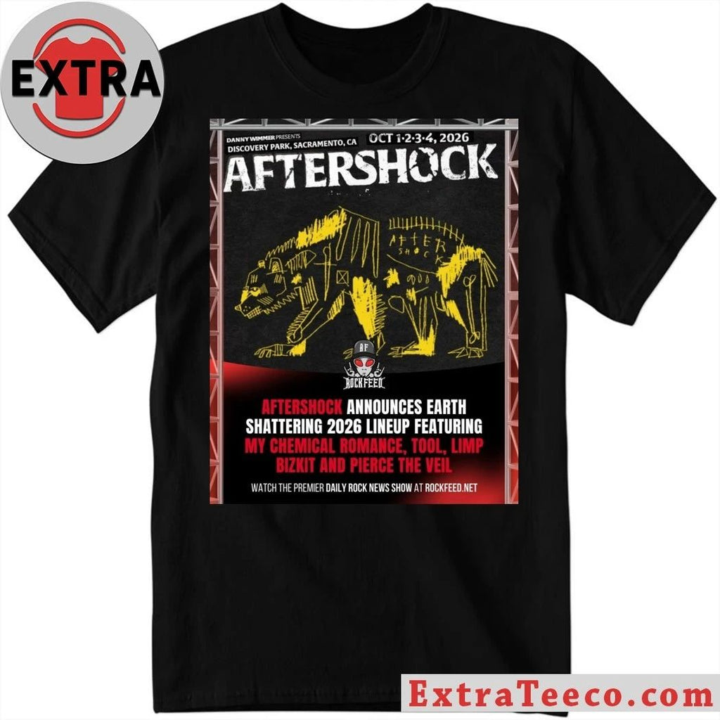 Aftershock 2026 Festival Full Lineup At Discovery Park In Sacramento California On October 1 2 3 4 2026 Shirt