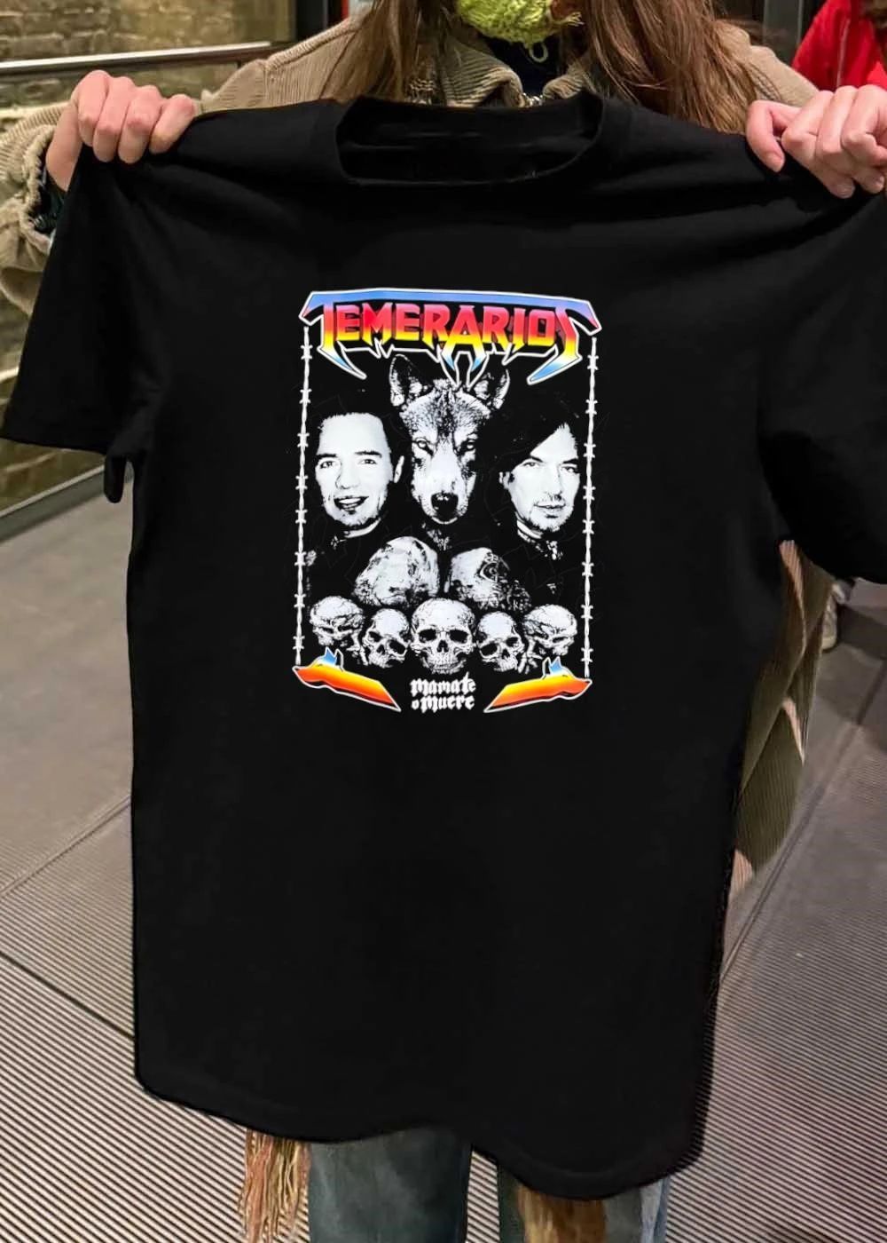 Temerarios Mamate O Muere Heavy Metal Wolf Band Photo Skulls shirt