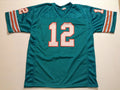 Custom Bob Griese Teal Mesh Football Jersey
