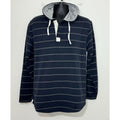 Bylt Basics Drop Cut Hooded Henley Lux Mens Large Blue Pullover Hoodie Shirt