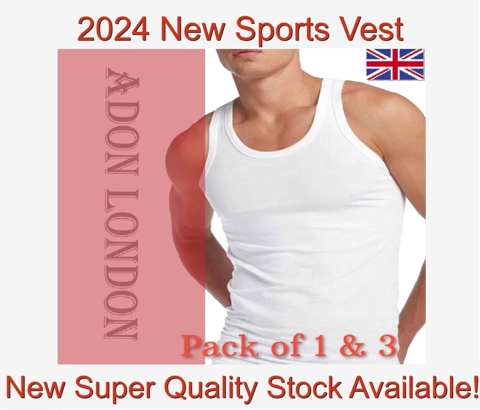 Mens Vests Made from 100% Plain Cotton 1 3Pack Comfortable Feel Vest Top for Men