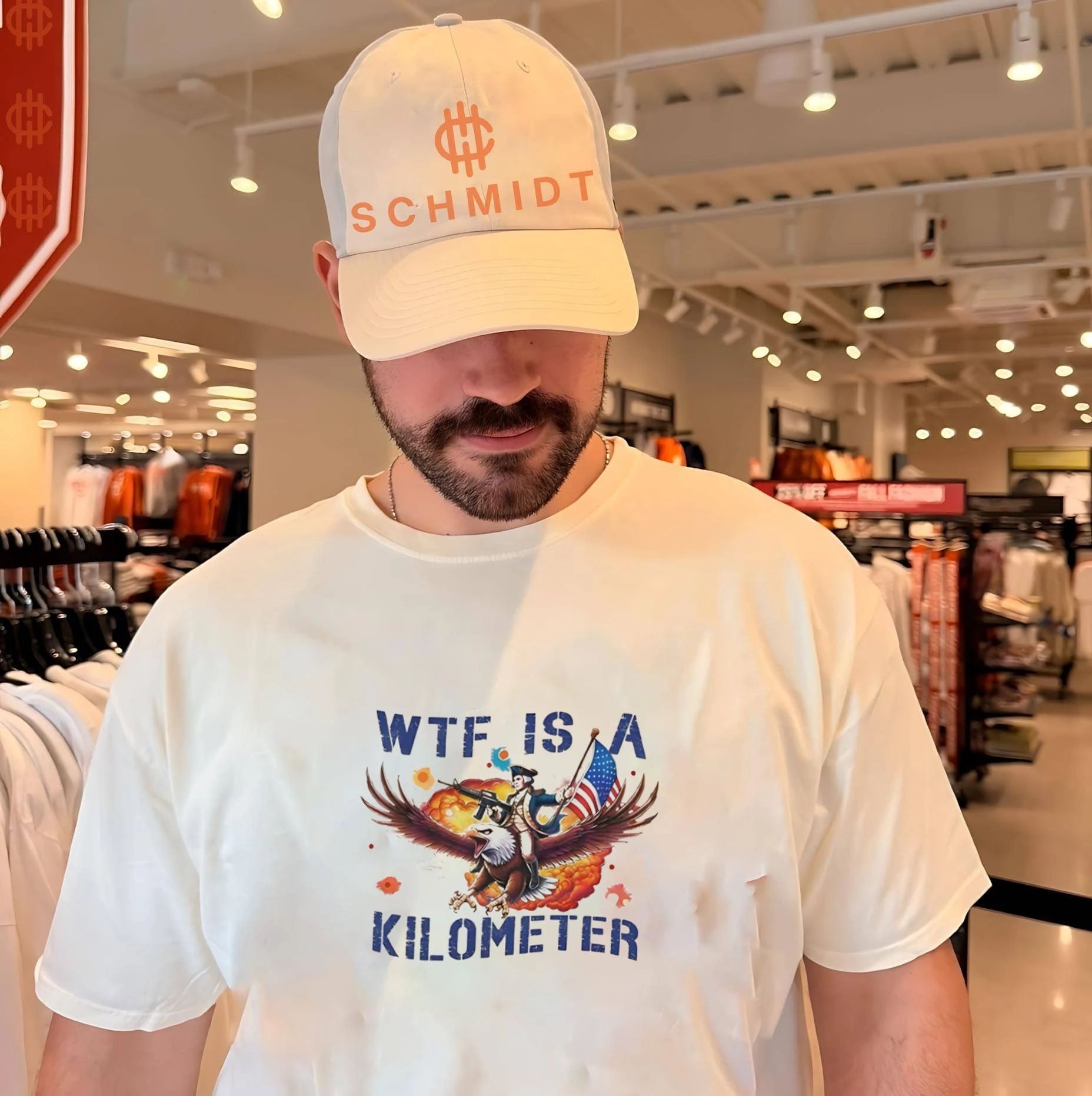 George Washington Riding Eagle Wtf Is a Kilometer shirt