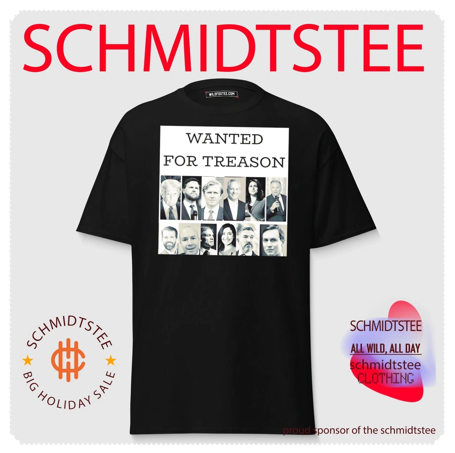 Wanted for treason Donald Trump JD Vance Tulsi Gabbard Jared Kushner shirt