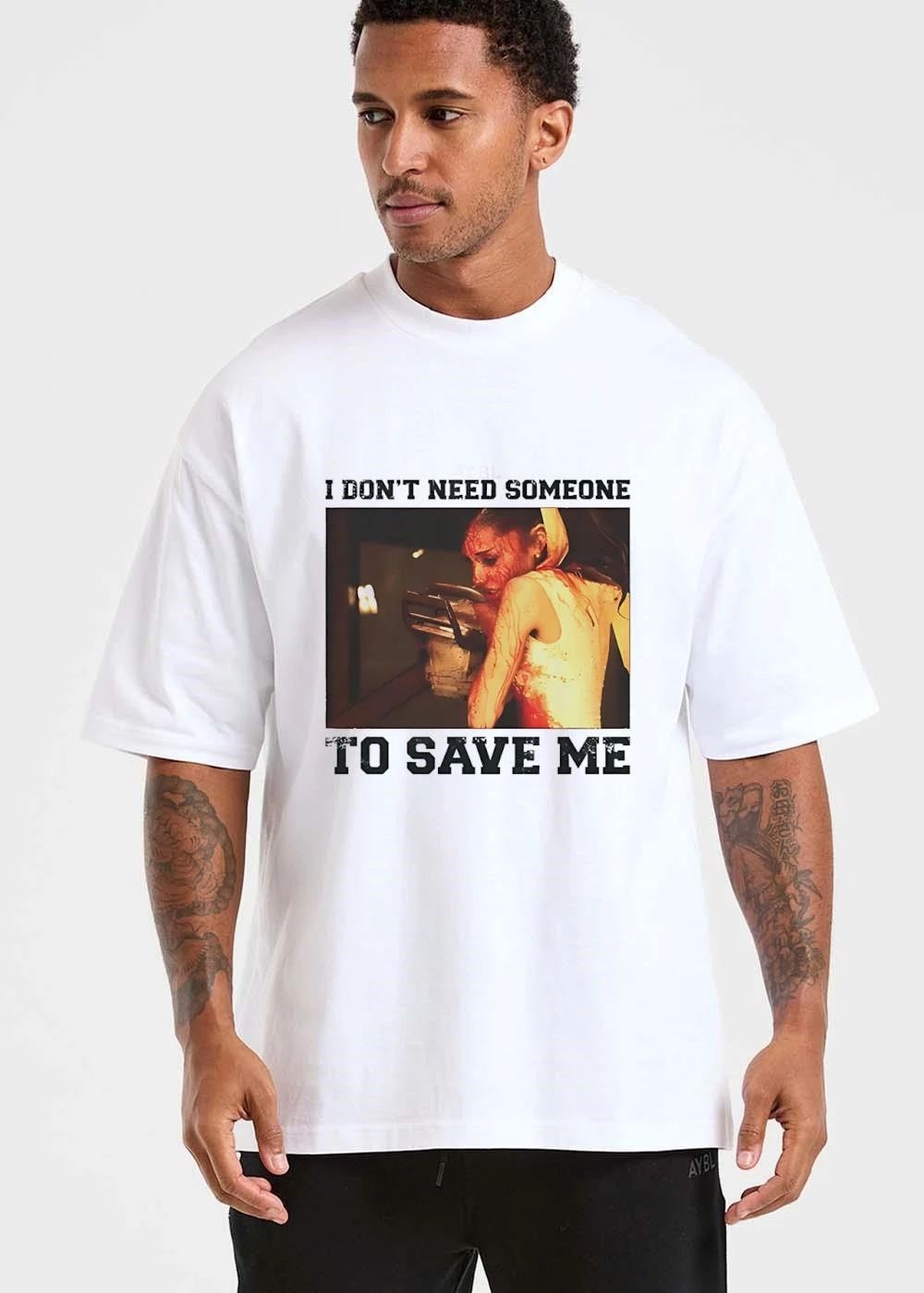 I Dont Need Someone To Save Me Bloody Woman Holding Chainsaw Frame shirt