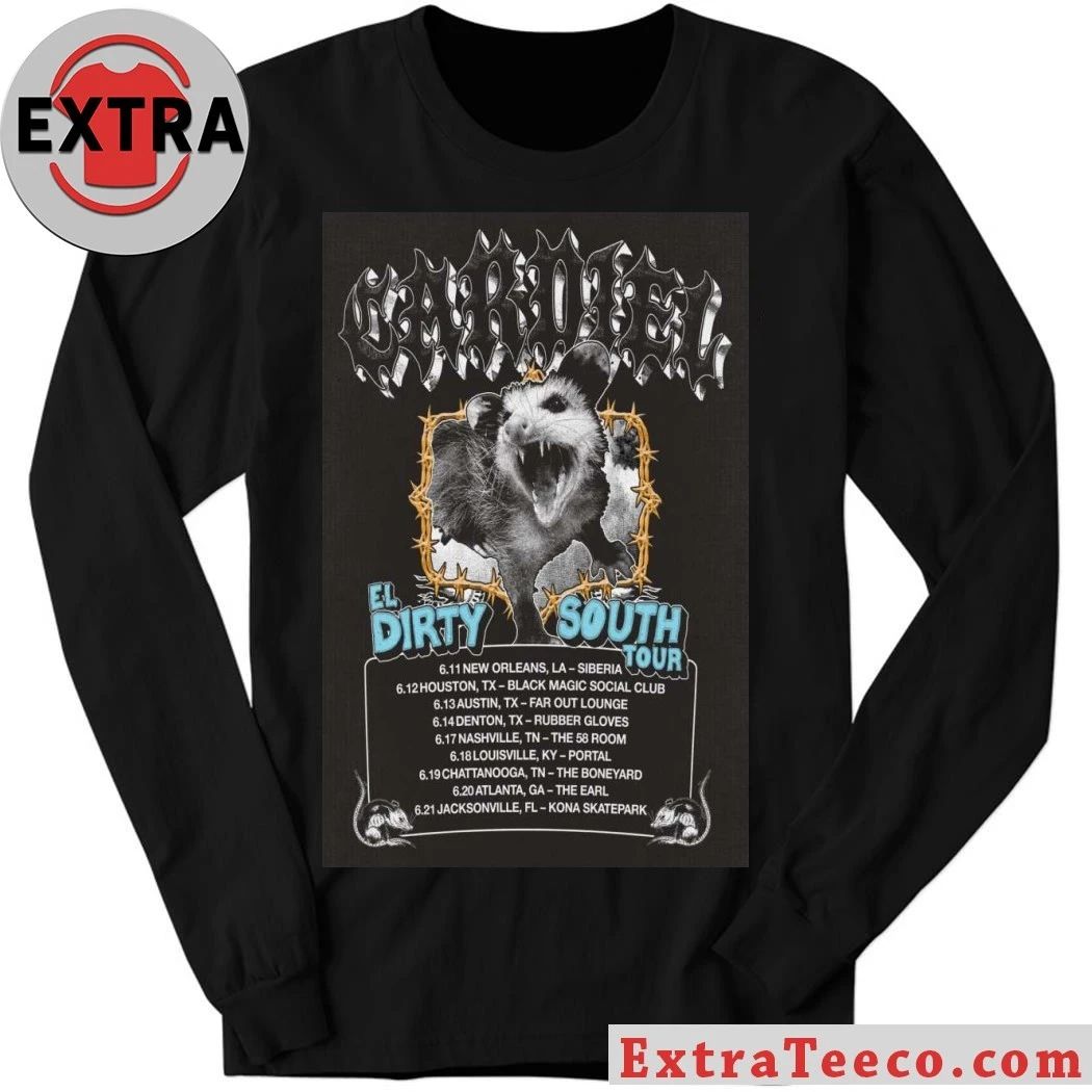 Cardiel EL Dirty South Tour 2026 Poster Shirt