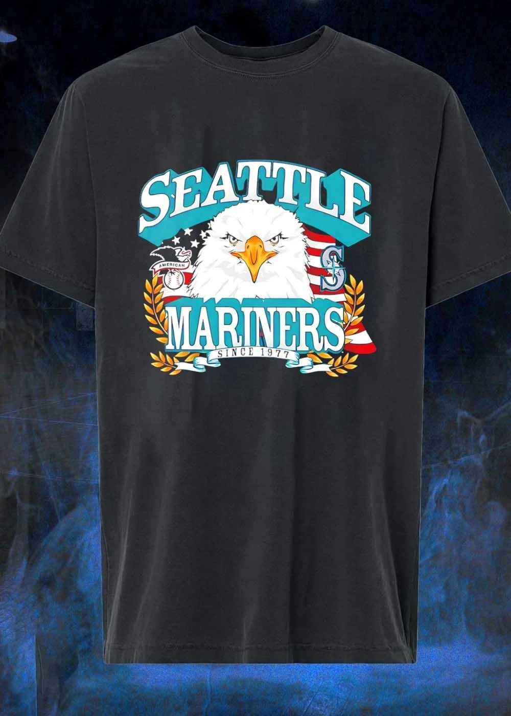 Since 1977 Seattle Mariners Eagle American Baseball Patriotic Shirt