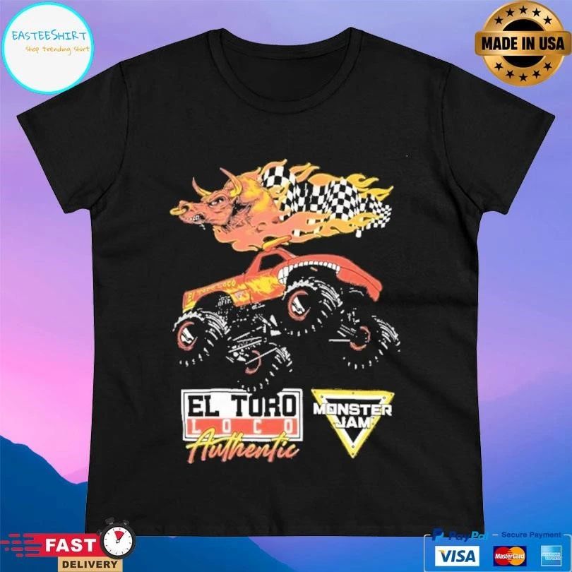 Monster Jam Grave Digger El Toro Loco Megalodon Truck T-shirts