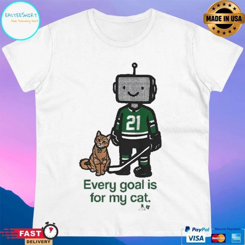 Dallas Stars Jason Robertson Every Goal Is For My Cat T-shirts