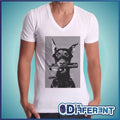 T-shirt V Neck Dog Pistol Dog Gun The Happiness Is Have My-Shirt New