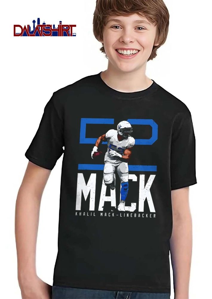 52 Mack Khalil Linebacker Football Player Running Ball Cutout shirt