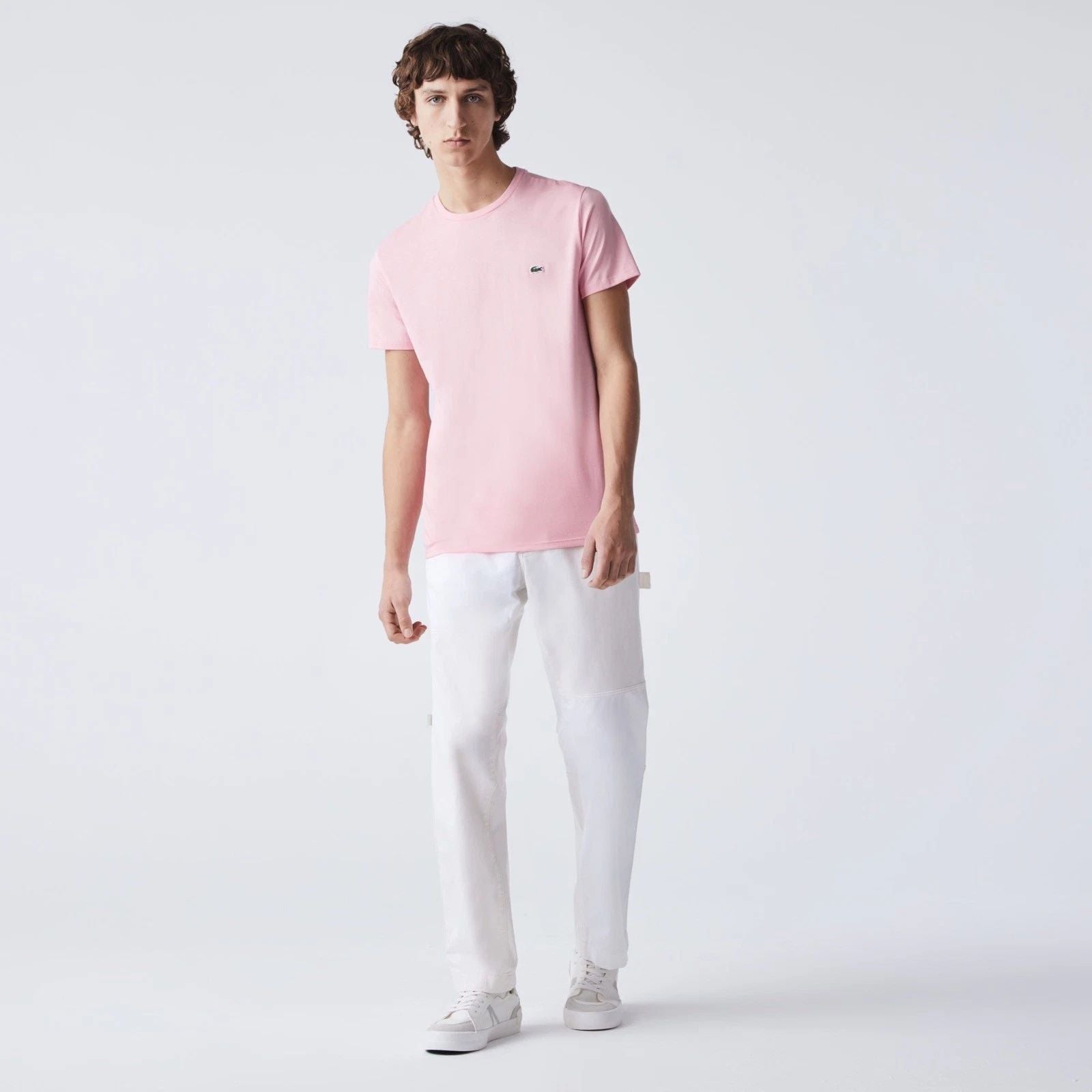 Lacoste TH6709 Pink Crew Neck T-Shirt – M L XL – Brand New With Tags