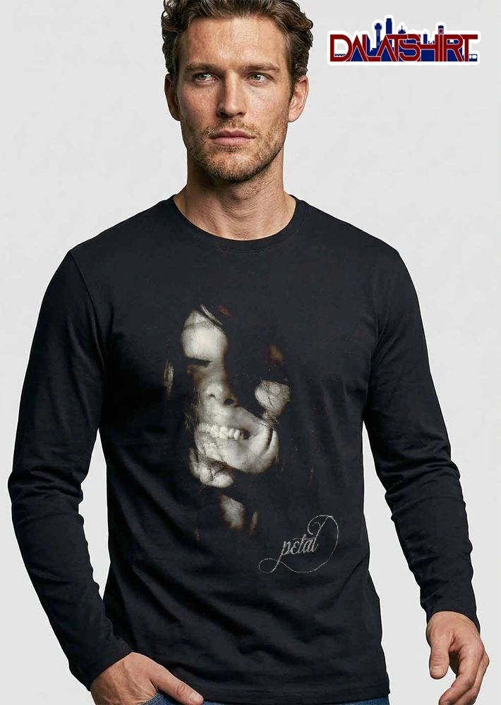 Petal Dramatic Shadowed Woman Face Monochrome Portrait shirt