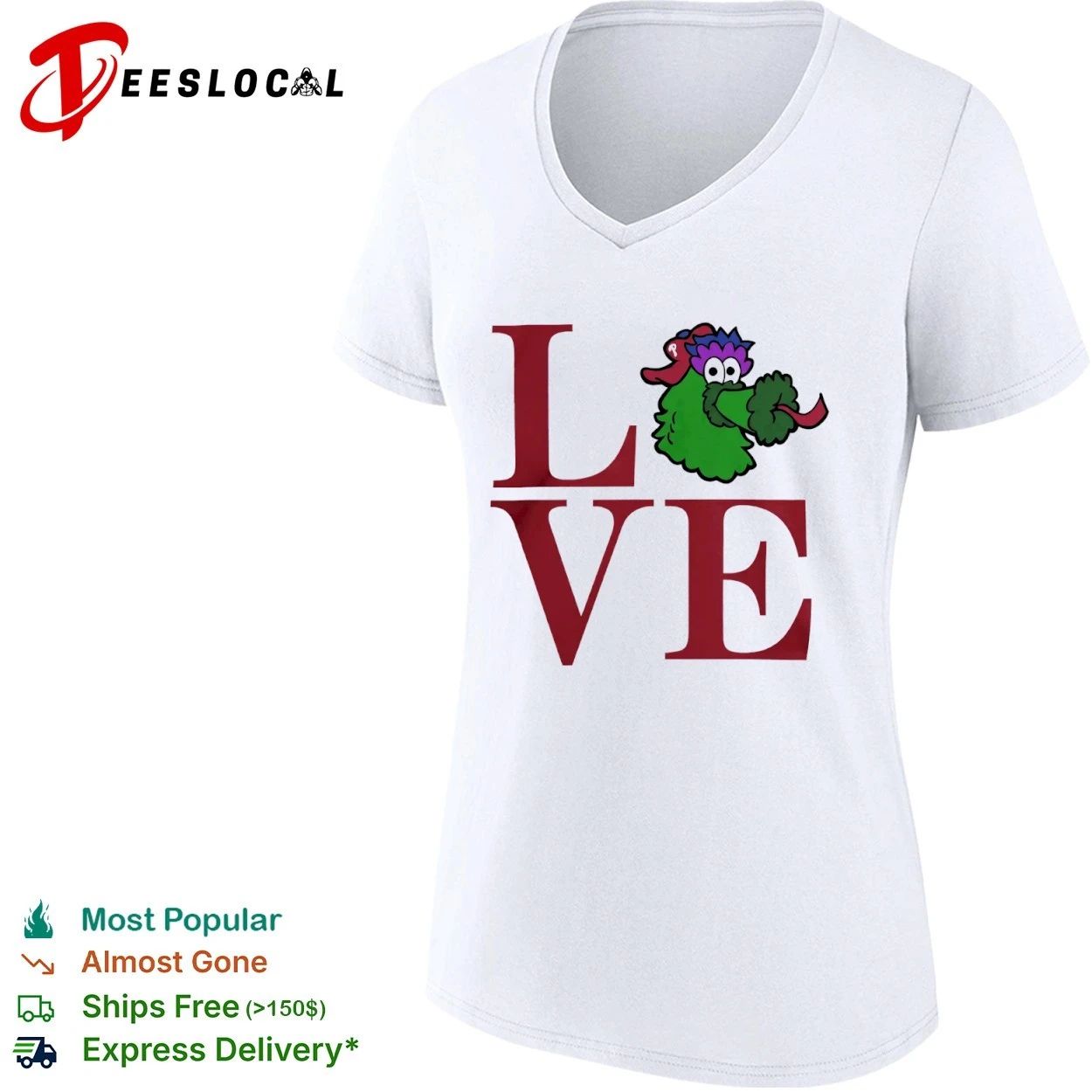 Love Philadelphia Phillies Phanatic Mascot T-shirt