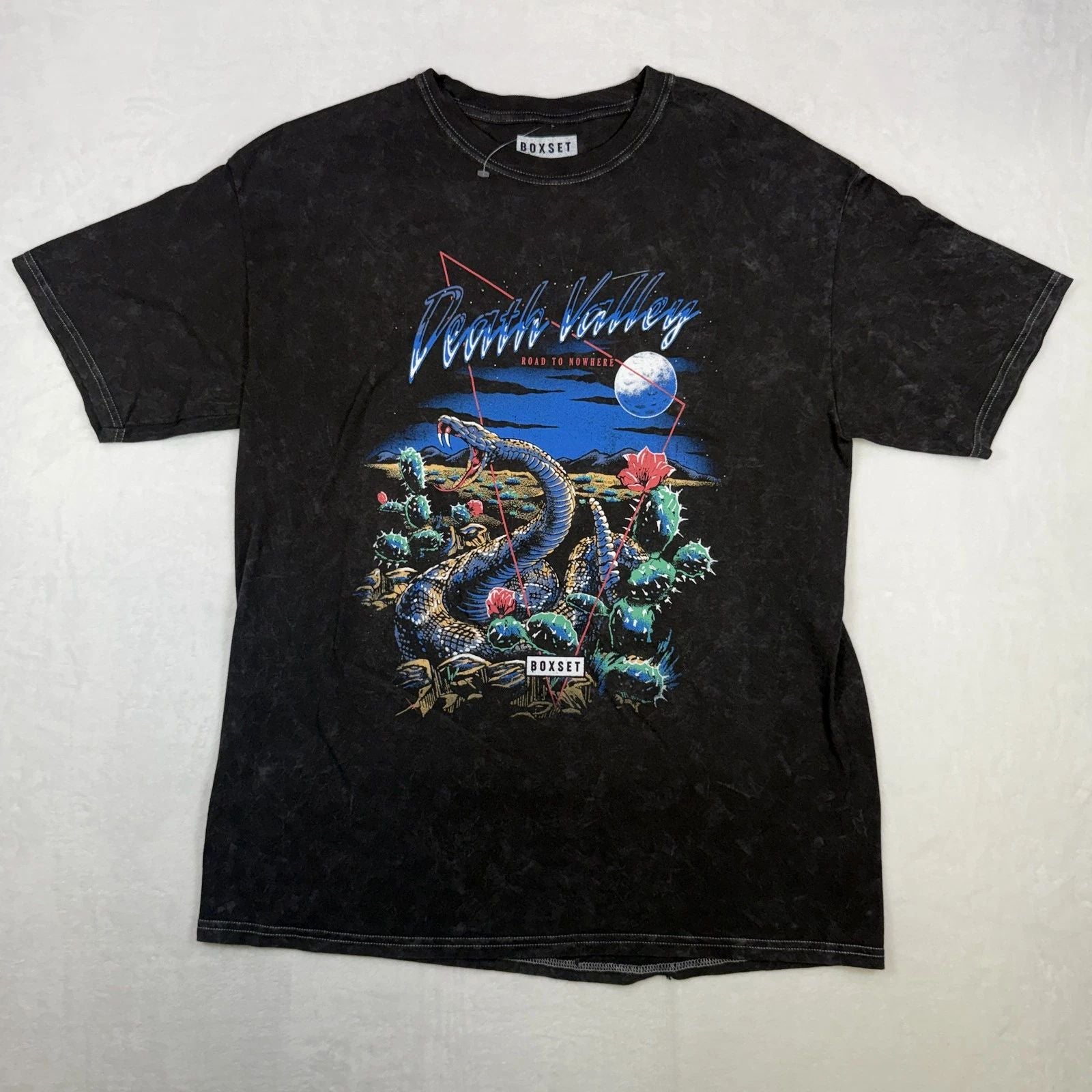 Death Valley Road to Nowhere Serpent Men's T-Shirt Size M Black Short Sleeve