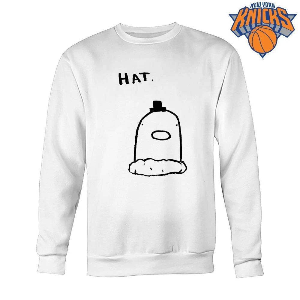 Hat Cute Little Ghost Wearing Tiny Black Top Hat Cartoon Doodle Shirt