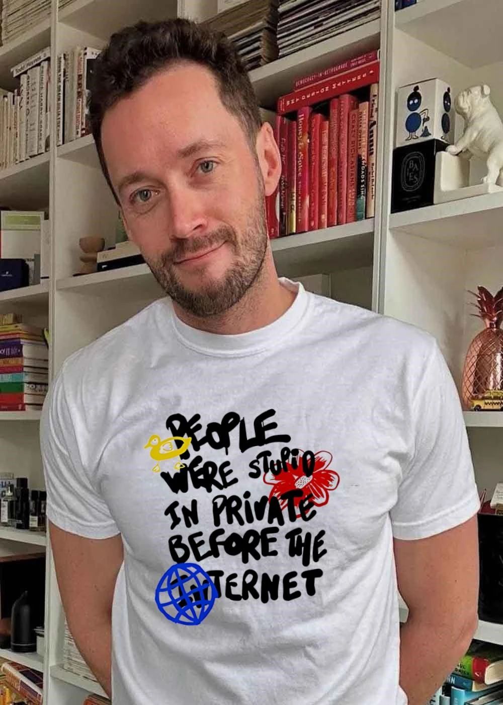 Duck Flower Globe People Were Stupid in Private Before the Internet shirt