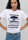Montanans For Immediate Nuclear War Montana Outline Mushroom Cloud Mountain Range shirt