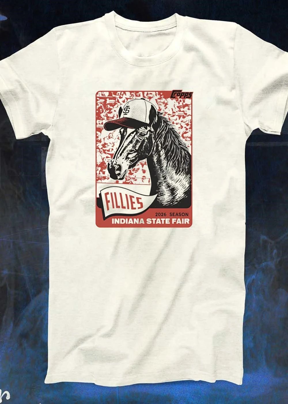 Topps Horse Wearing Baseball Cap Fillies 2026 Season Indiana State Fair shirt